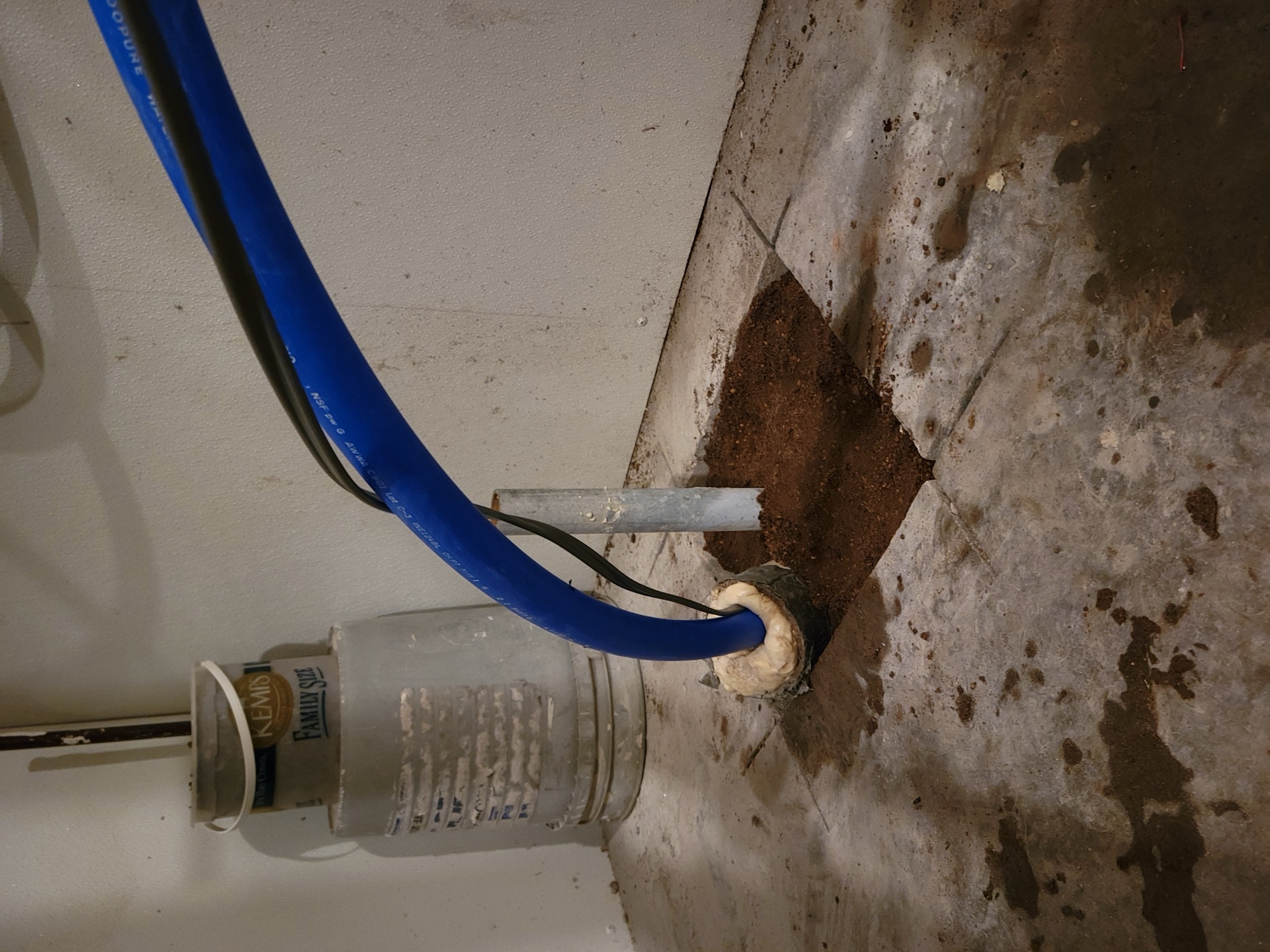 Waterline entry through a concrete floor after directional drilling in Otter Tail County, MN